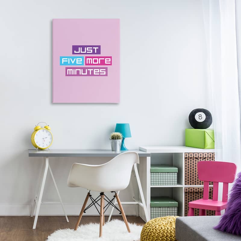 Stupell Just Five Minutes Gamer Canvas Wall Art Design By Yass Naffas Designs