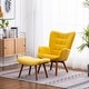preview thumbnail 1 of 50, Carson Carrington Aasen Silky Velvet Tufted Accent Chair with Ottoman