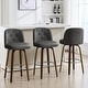 preview thumbnail 142 of 187, 26"/29" Swivel Counter Height Bar Stools, Counter Stools w/ Bentwood Legs Set of 3 - PU-Dark Grey - Bar Height