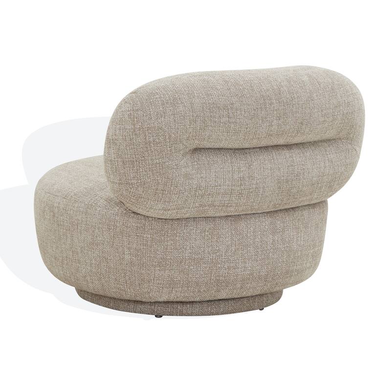 SAFAVIEH Couture Oliviangela Swivel Upholstered Lounge Chair - 35"W x 33"D x 28"H