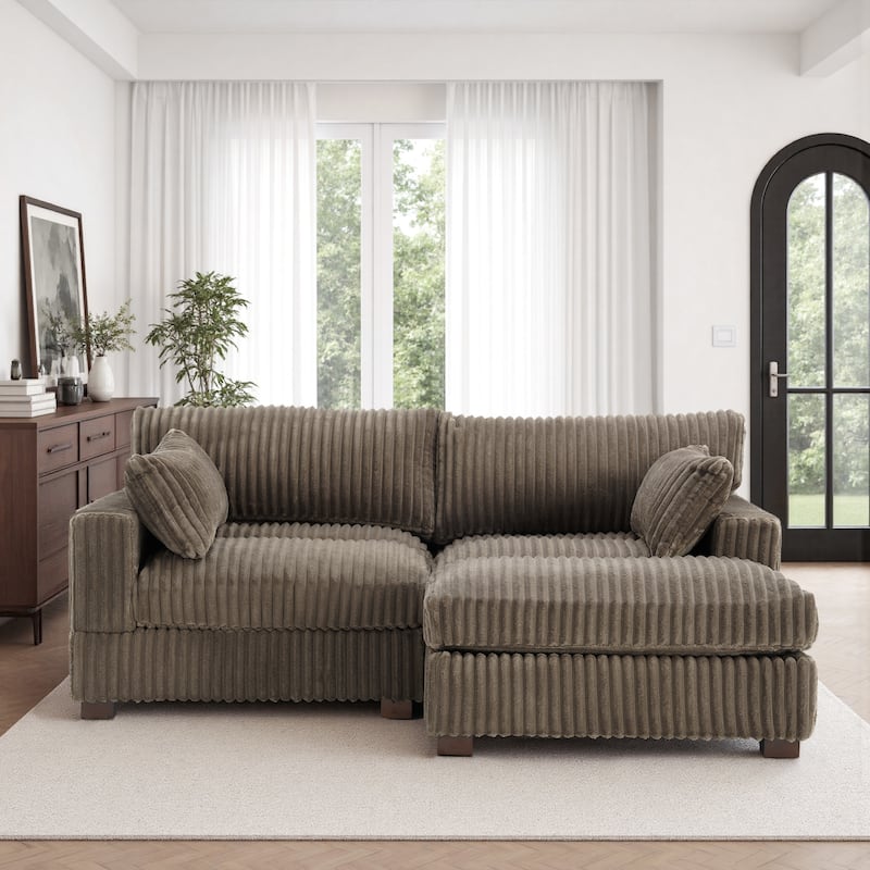 Oversized Plush Modular Sectional Sofa Set L Shaped Couch