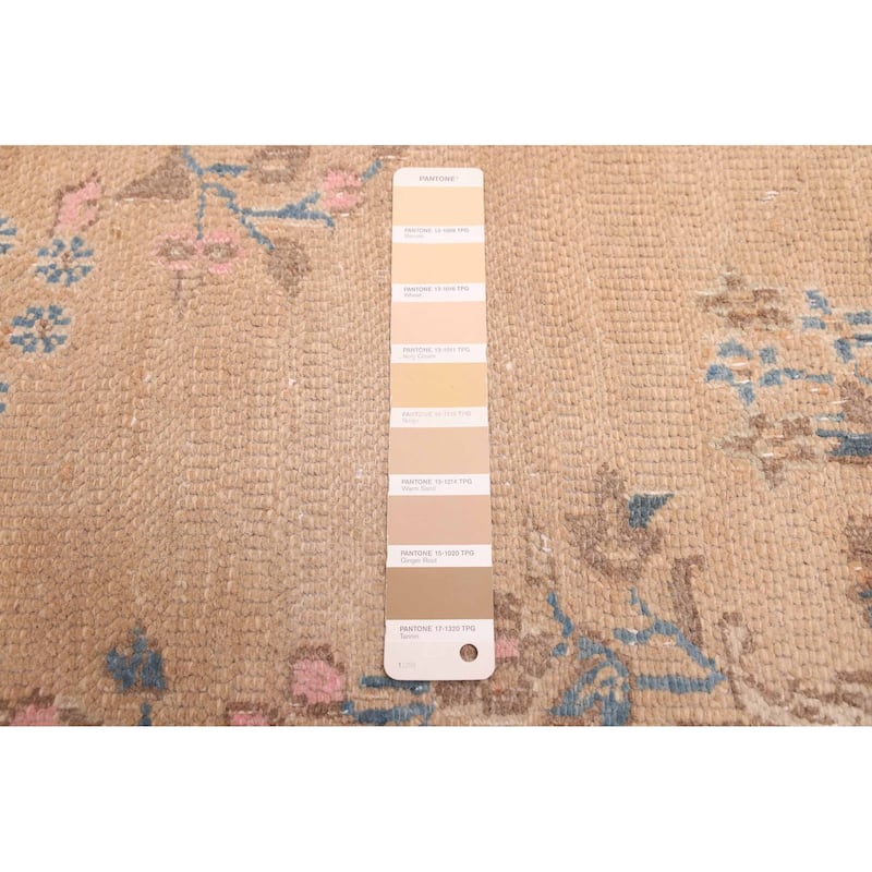 ECARPETGALLERY Hand-knotted Antalya Vintage Tan Wool Rug - 4'3 x 6'5