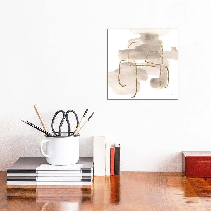 iCanvas "Warm Gray Gold II" by Chris Paschke Canvas Print - 12x12x0.75