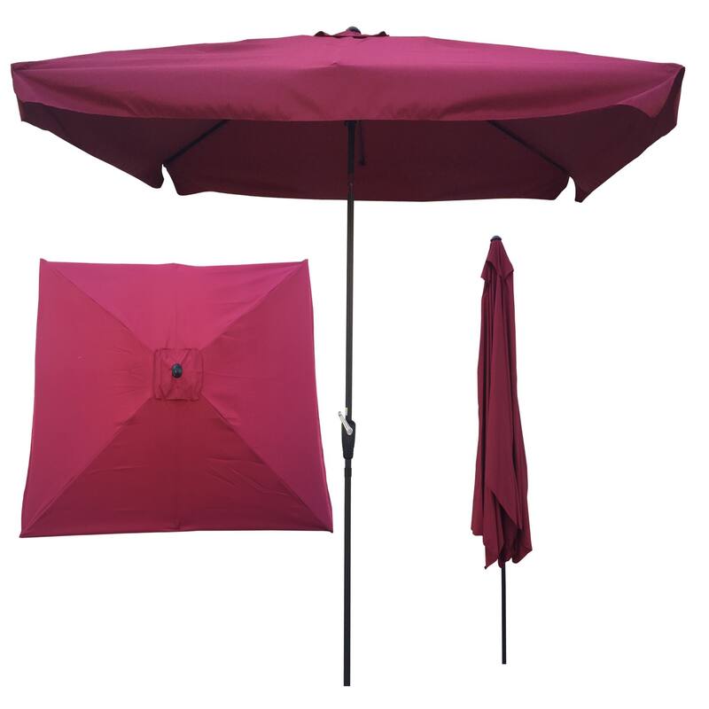 Clihome 10 x 6.5 ft Rectangular Patio Umbrella Outdoor