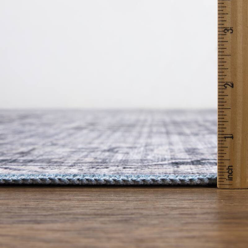 Abani Rugs Lola Vintage Blue Cream Area Rug