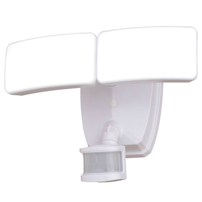 Zeta Integrated LED White Motion Sensor Dusk to Dawn Outdoor Security Flood Light with WIFI - 11.5-in W x 8-in H x 6.5-in D