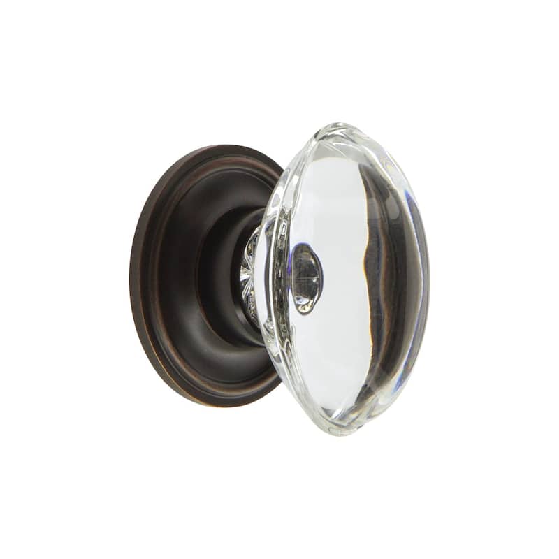Grandeur PROV-CRYS-KNOB-GEO Provence 1-3/4" Elegant Vintage Oval - Timeless Bronze