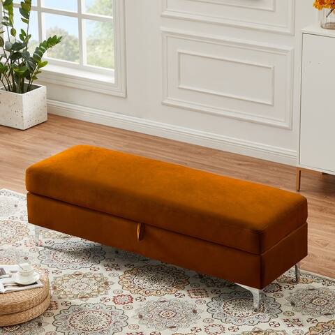 Ottoman Bench Velvet Bench Sofa Stool Bench Footrest Stool for Entryway Living Room and Window