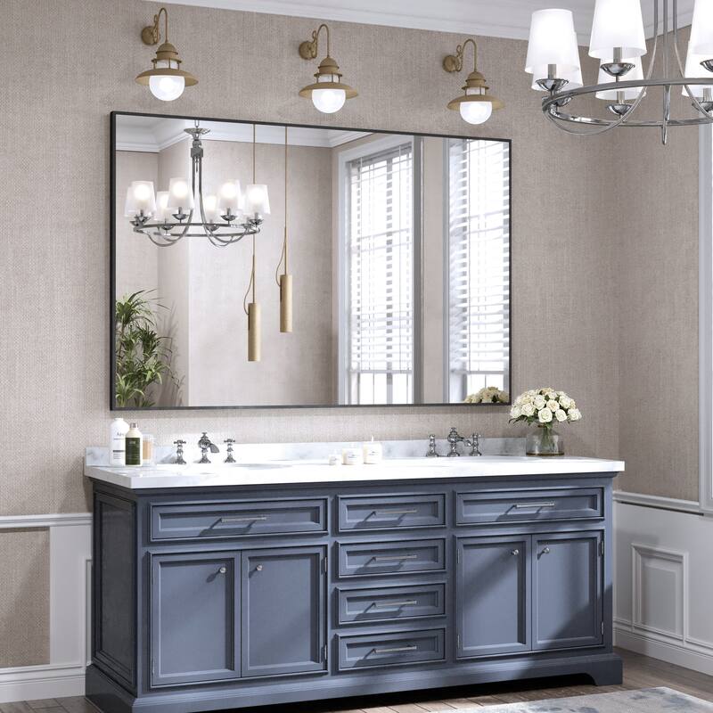 QuivaraView Wall Mounted Aluminum Frame Bathroom Vanity Mirror