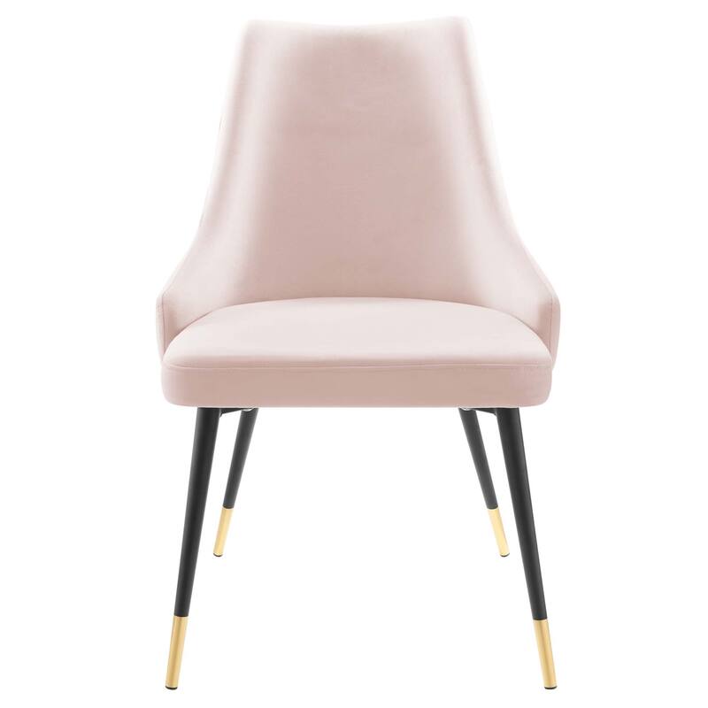 Modway Adorn Dining Side Chair Performance Velvet in Navy, Set of 2