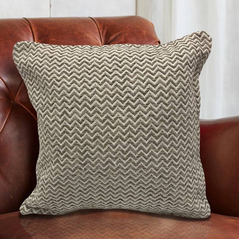 Sevita Beige and White Chevron Throw Pillow
