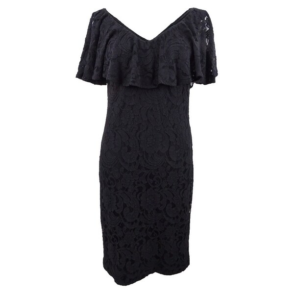 ralph lauren floral lace dress