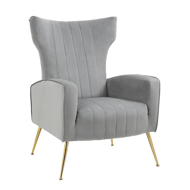 Velvet Accent Chair Upholstered Living Room Arm Chair