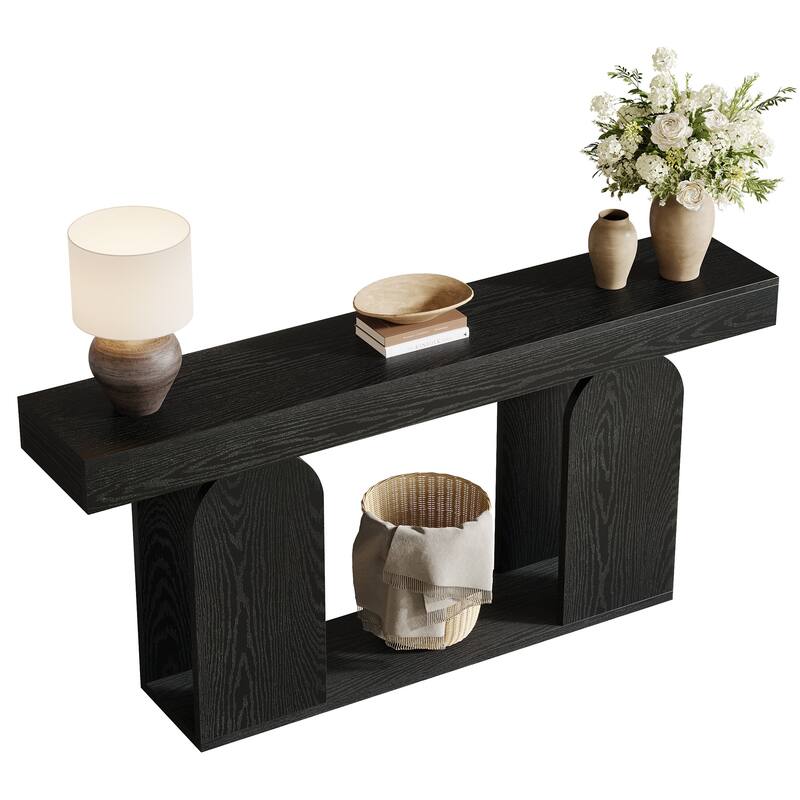 70.9" Console Table, Wood Sofa/Entryway Table with Storage Shelf, Living Room Hallway Foyer Behind Couch