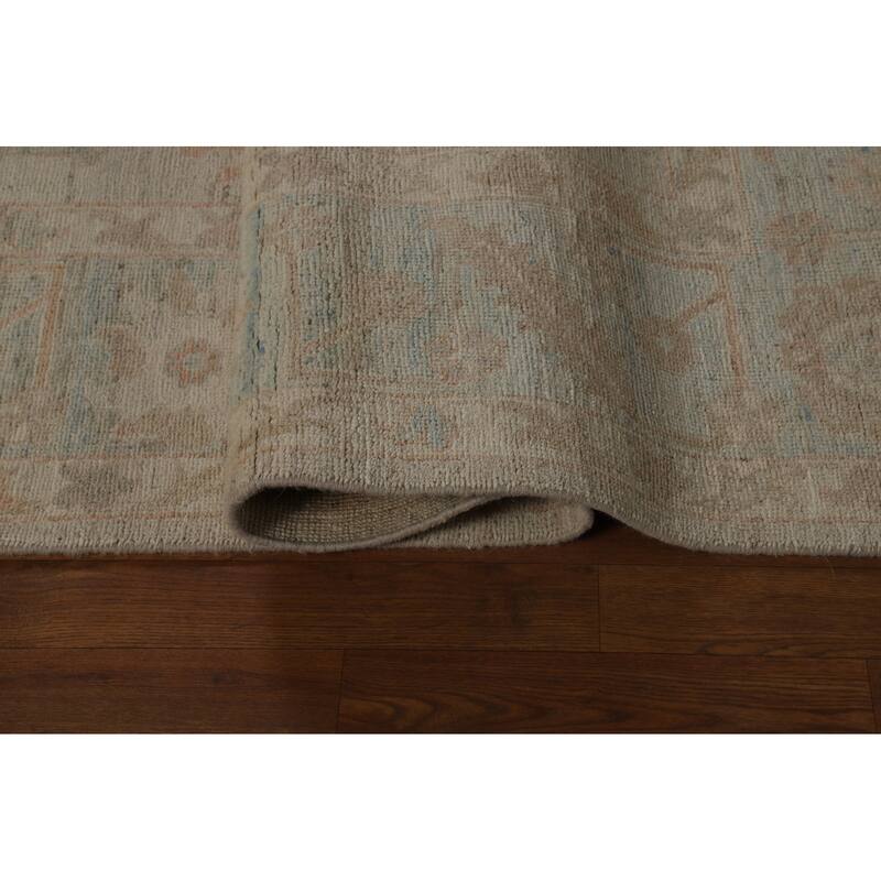Vegetable Dye Transitional Oushak Turkish Rug Hand-Knotted Wool Carpet - 7'10" x 10'0"