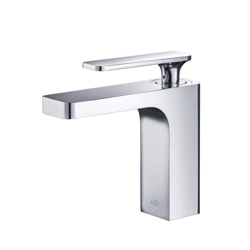 Lead Free Solid Brass Single Handle Bathroom Vanity Sink Faucet with Water Hose - Chrome
