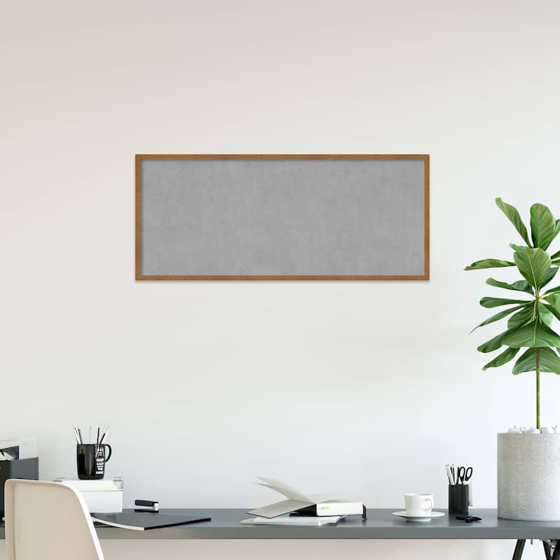 Amanti Art Carlisle Blonde Narrow Framed Magnetic Board