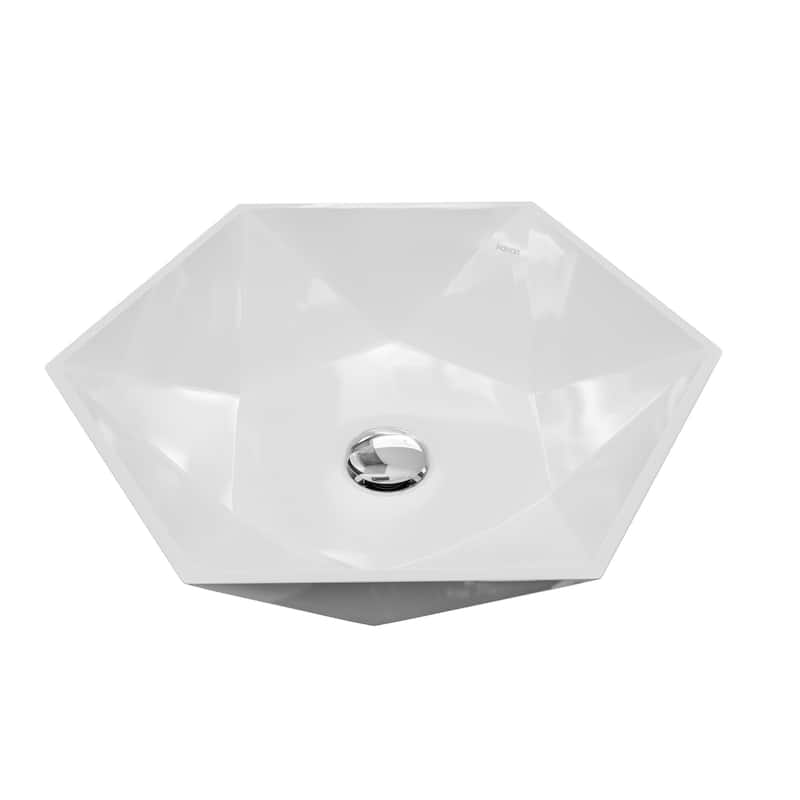 Karran Valera 19" Vitreous China Vessel Bathroom Sink in White - White