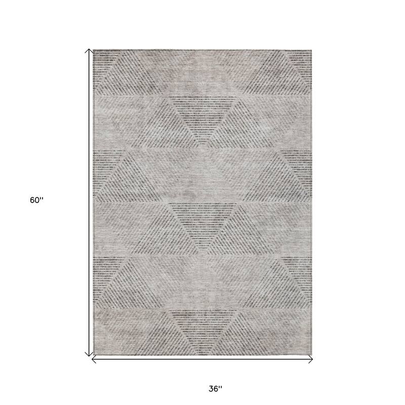 HomeRoots Geometric Transitional Rectangle Outdoor Rug