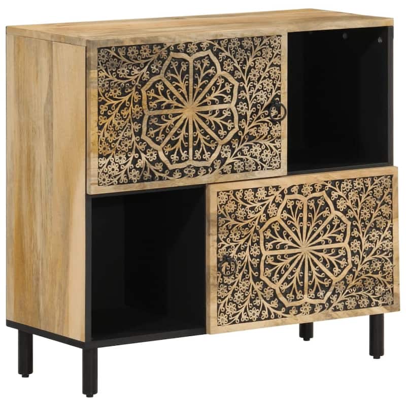 vidaXL Side Cabinet 31.5"x13"x29.5" Solid Wood Mango - 31.5" x 13" x 29.5"