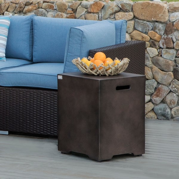 Cosiest Outdoor Table For Gas Fire Pit Propane Tank Cover Overstock 31483954
