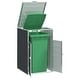 preview thumbnail 50 of 56, vidaXL Wheelie Bin Storage Rubbish Waste Bin Storage Steel Anthracite - 28.3" x 31.9" x 45.3"