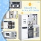 preview thumbnail 5 of 7, Qaba Play Kitchen, Kids Kitchen Playset, Pretend Play Toy Kitchen with Lights & Sounds, Running Water