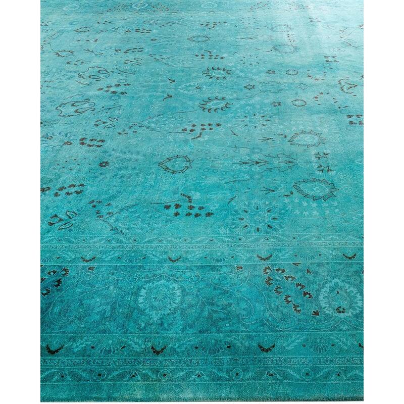 Contemporary Overdyed Wool Hand Knotted Area Rug - 10' 3" x 14' 0"