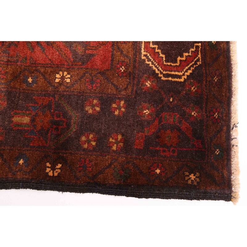 ECARPETGALLERY Hand-knotted Teimani Dark Navy, Dark Red Wool Rug - 3'9 x 6'2