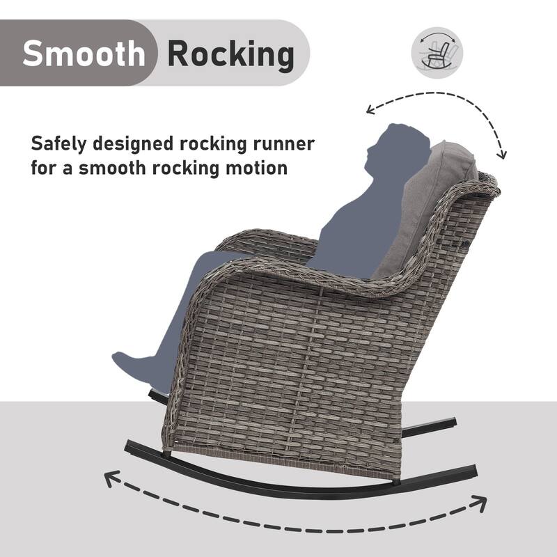 Outdoor Rocking Chair Rattan Rocker Chairs