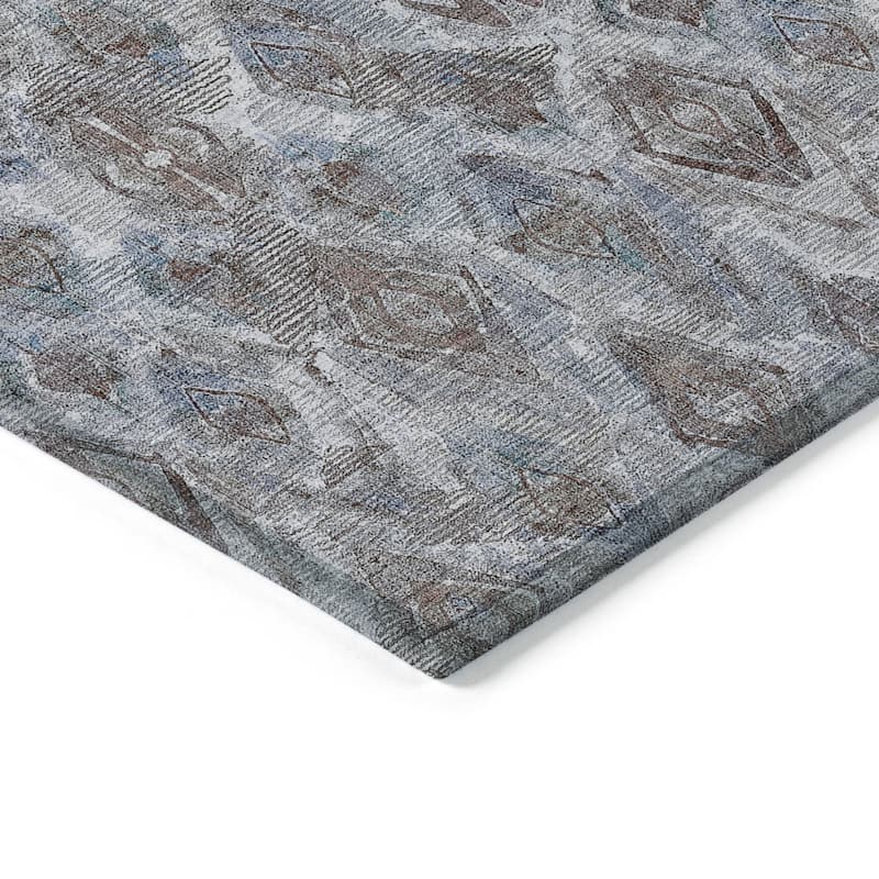 HomeRoots Geometric Traditional Rectangle Outdoor Rug