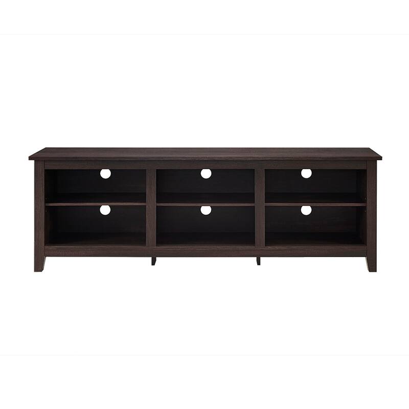 70" Open Storage TV Stand for 80" TVs - Modern Transitional Design with Adjustable Shelving