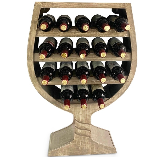 CoTa Global Modern Wine Glass Shaped Wall Mounted Wine Rack 21 x 7.7 x 31.3 inches Bed Bath Beyond 36146007