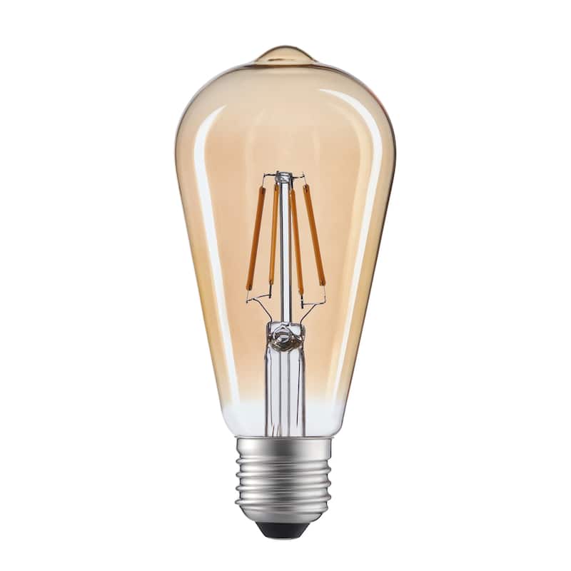 ST19 Warm White 2700K LED 4W Light Bulb (Set of 10) - Amber