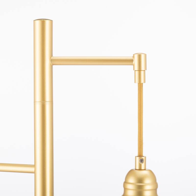 66.1" Tree Floor Lamp with 3 Cage Lampshades and Metal Pole
