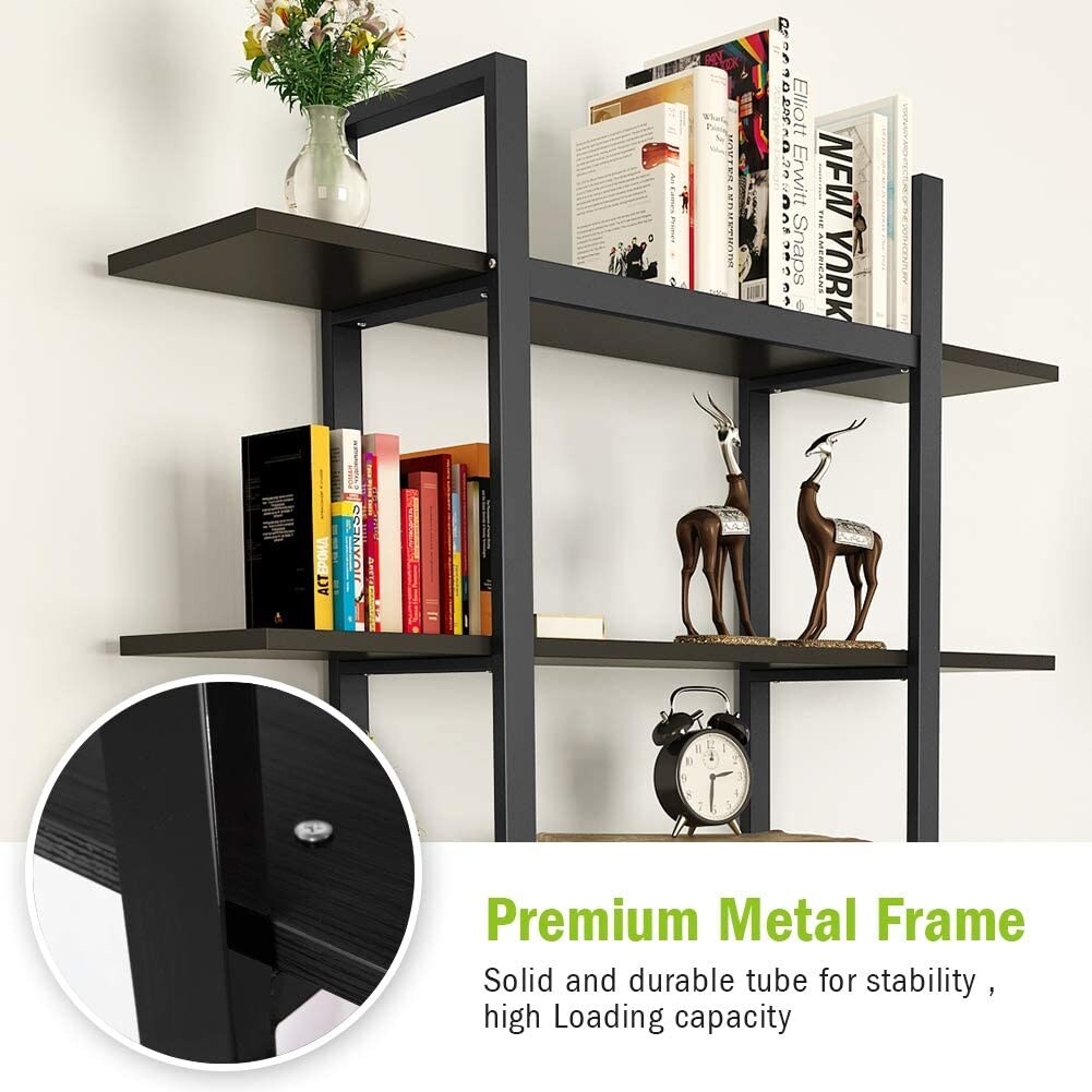 洋書 INDUSTRIAL CHIC 5-Tier Bookshelf, Vintage Industrial Style Bookcase - On