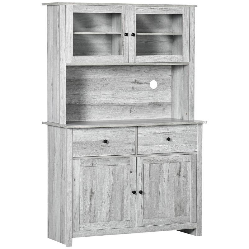 63.5" Kitchen Buffet with Hutch