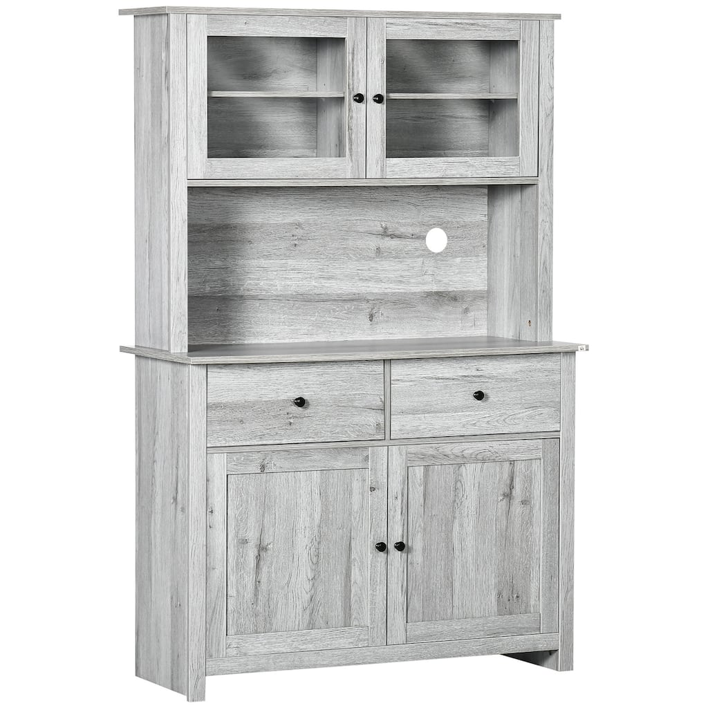 63.5" Kitchen Buffet with Hutch