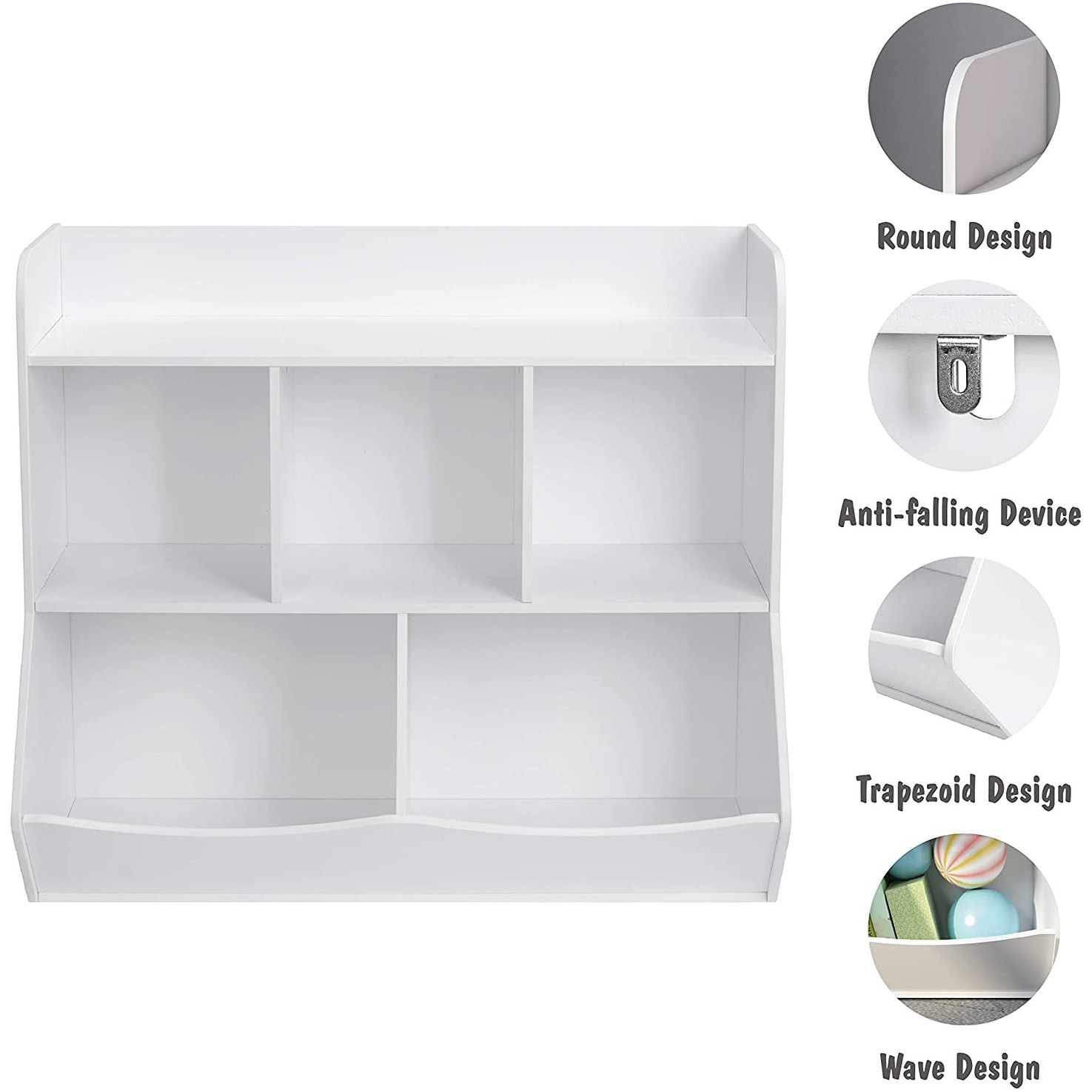 UTEX Kids Bookshelf and Toy Storage Organizer Kids Book Organizer Bookcase Storage for Kids with Rolling Toy Box White UTEX Kids Bookshelf and Toy Storage Organizer Kids Book Organizer Bookcase Storage for Kids with Rolling Toy Box White