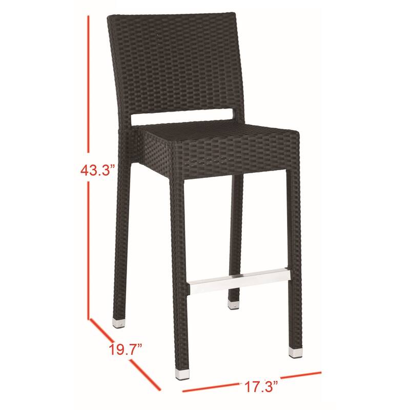 SAFAVIEH Deann 30-inch Indoor/Outdoor Bar Stool - 17Wx21Dx44H