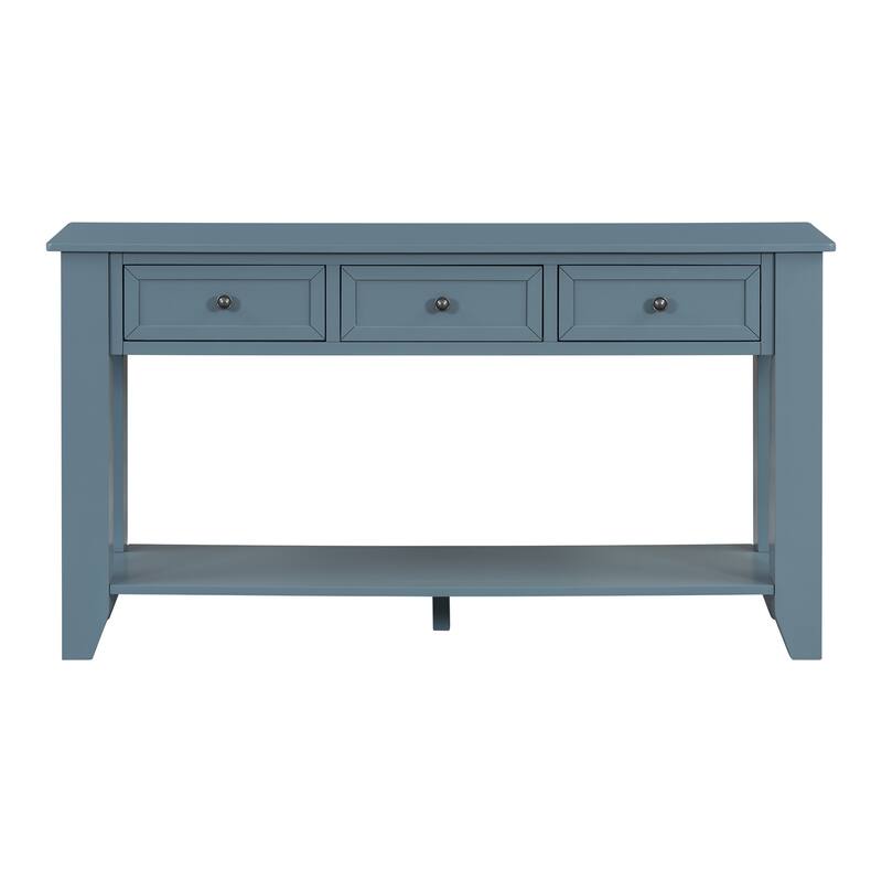 55.4" Modern Entryway Console Table with 3 Storage Drawers