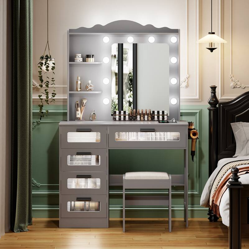 Makeup Vanity with 3 Lighting Colors