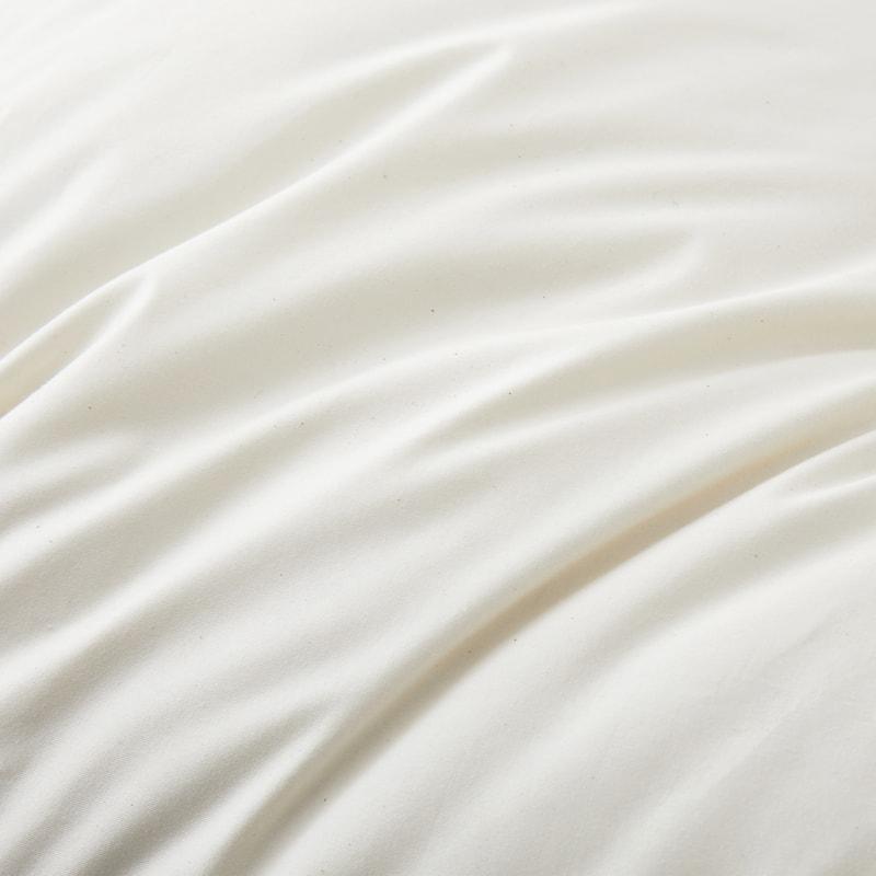 Luxury Natural 100% Organic Down Cotton Bed Pillows (Single Pack) - White