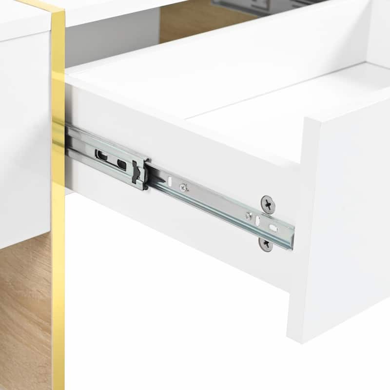 47.2" x 31.4" Minimalist High Gloss Coffee Table
