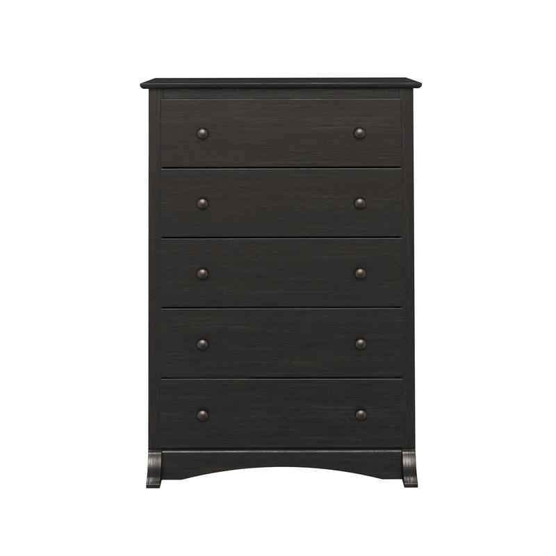 Copper Grove Periyar Washed Black 5-drawer Chest