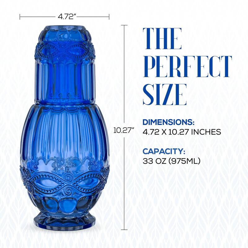 2 Pc Night Carafe Set 33.8 OZ.