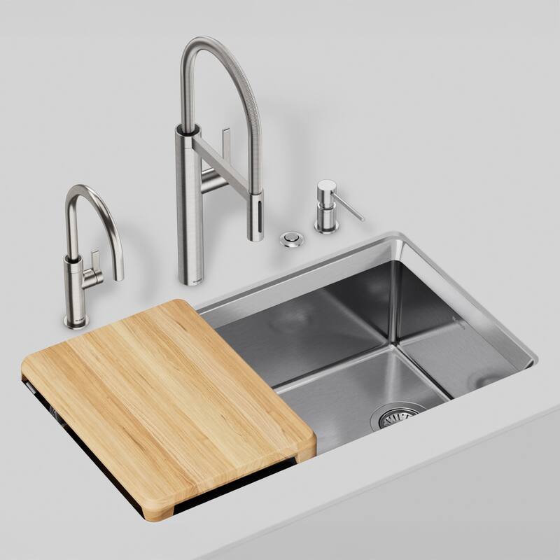 Blanco 443300 Inteos 33" Undermount Single Basin Stainless Steel - Stainless Steel