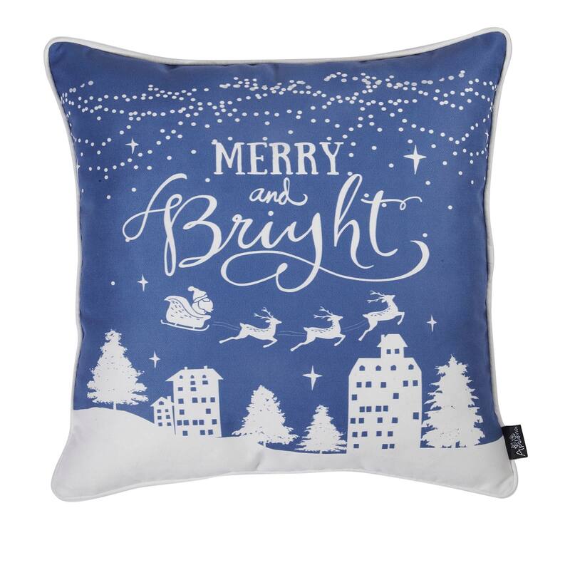 Christmas Night Decorative Single Throw Pillow Square