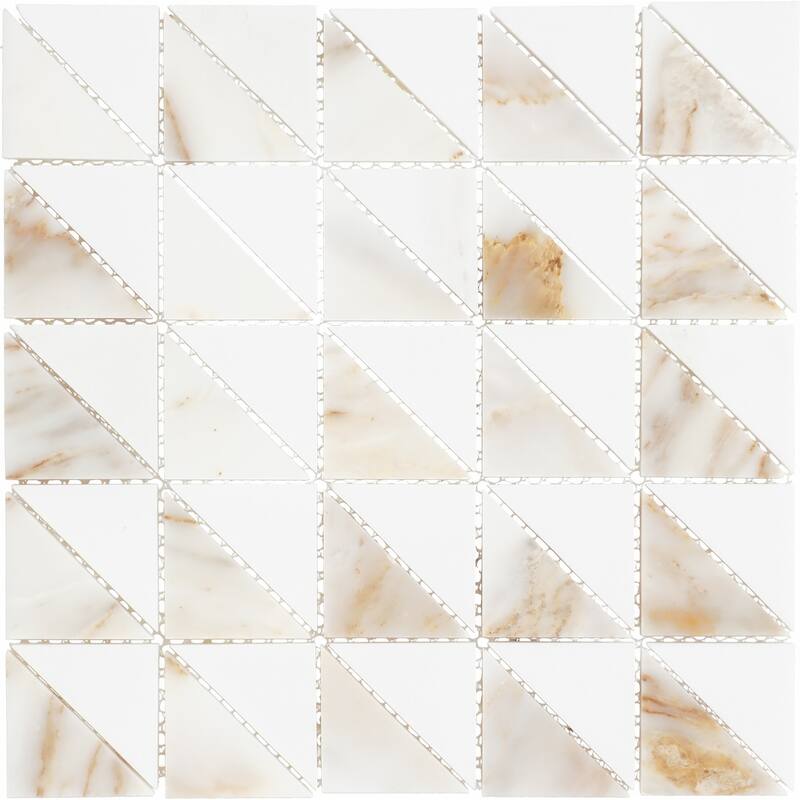 Daltile Gamma Natural Stone Triangle Wall and Floor Mosaic Tile (Set of 10)