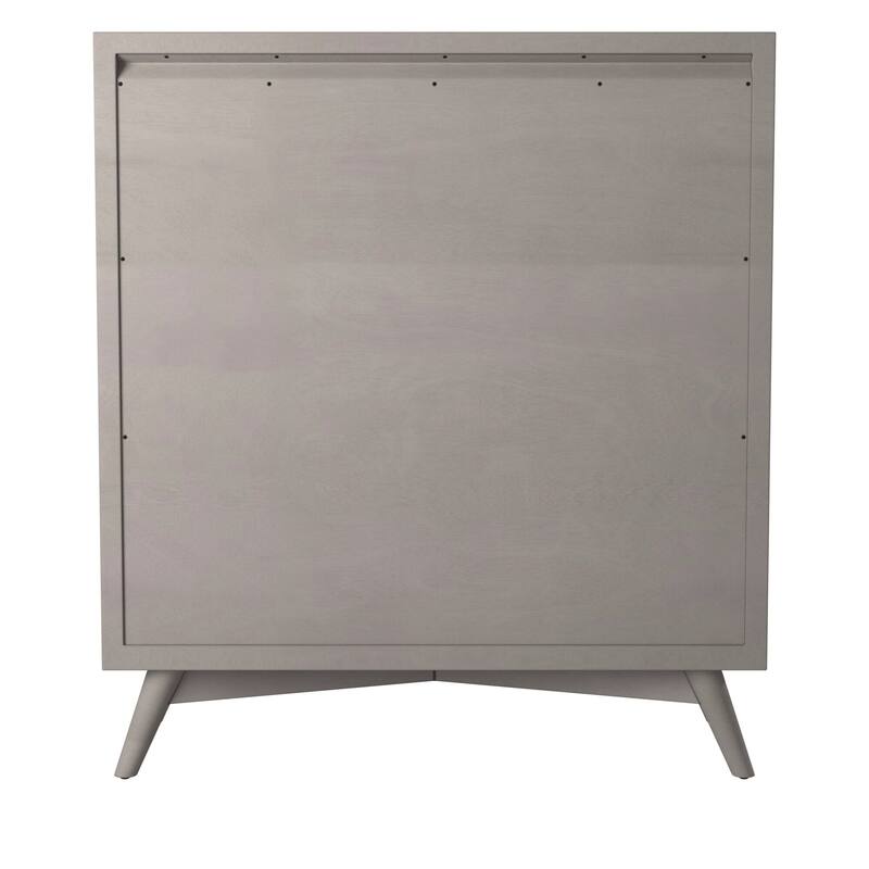 HomeRoots 38" Gray Solid Wood Four Drawer Standard Chest